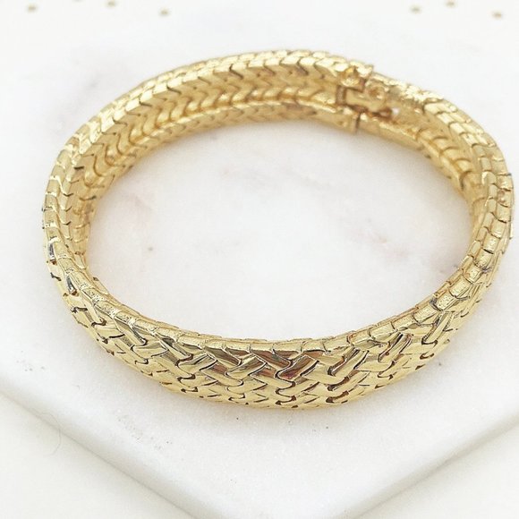 KJL golden herringbone bracelet - Picture 2 of 6